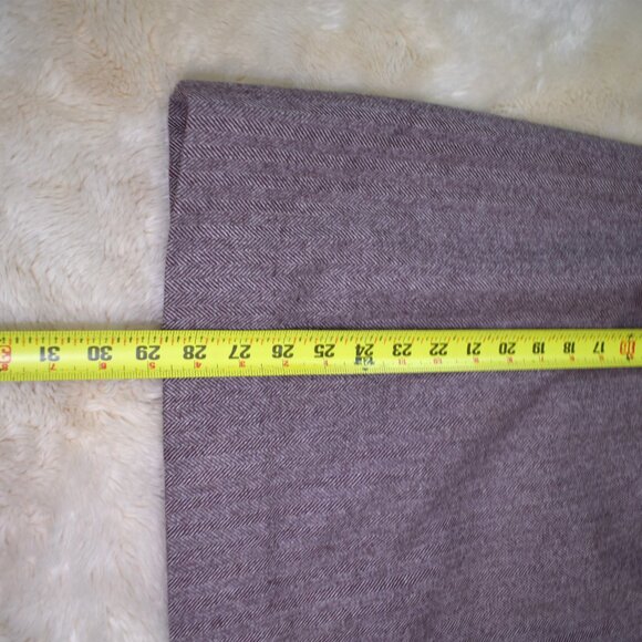 Vintage Kirkland Hall Wool Midi Skirt Maroon Size 14 - Picture 6 of 9